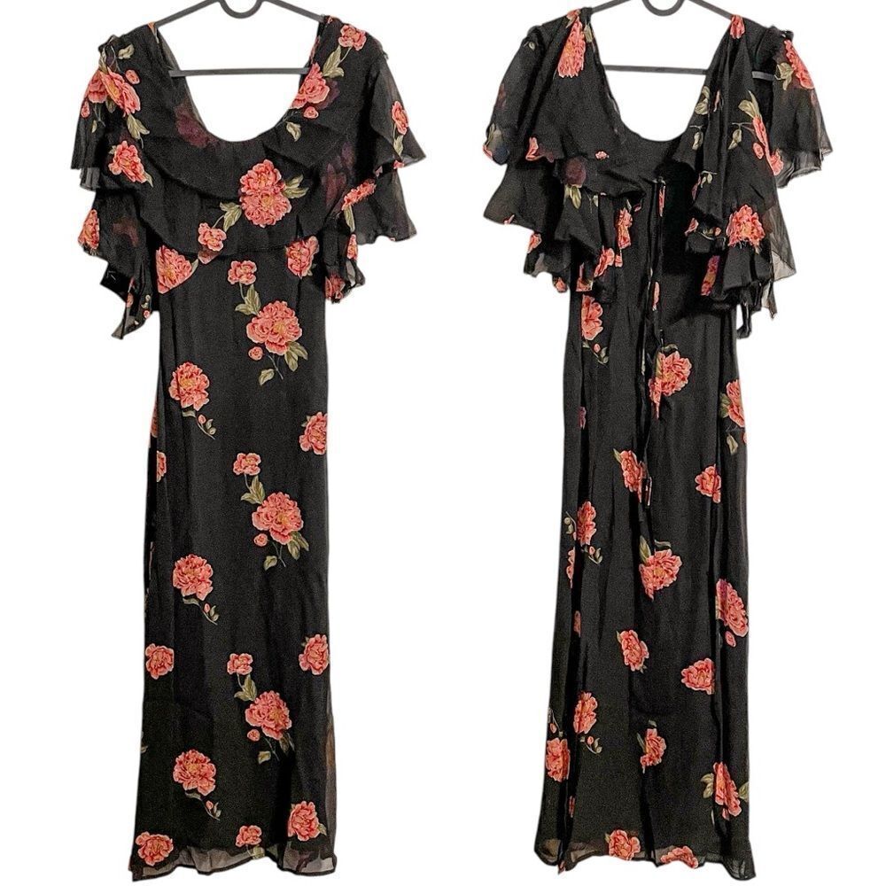 Reformation Angel Miranda Ruffle Chiffon Mini Dress - Picture 6 of 9